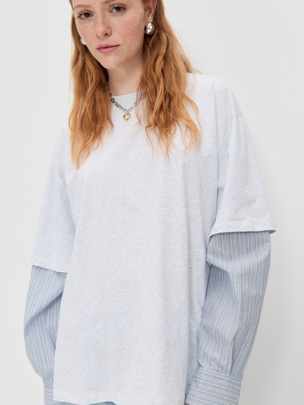 Lioness Bottega Shirt Long poplin sleeves with button cuffs and stripe pattern
